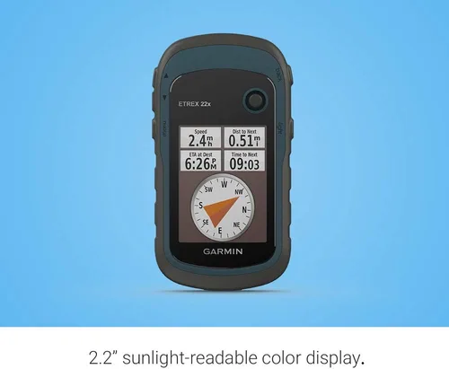 Vista 11 de Garmin 010-02256-00 eTrex 22x, navegador GPS de mano resistente, negro/azul marino