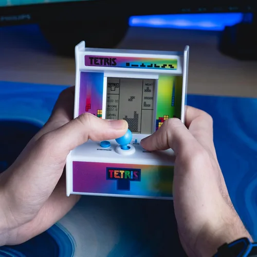 Vista 6 de Tetris Desktop Arcade - Consola de juegos portátil portátil con modos de sprint y maratón, videojuegos electrónicos clásicos para niños y adultos