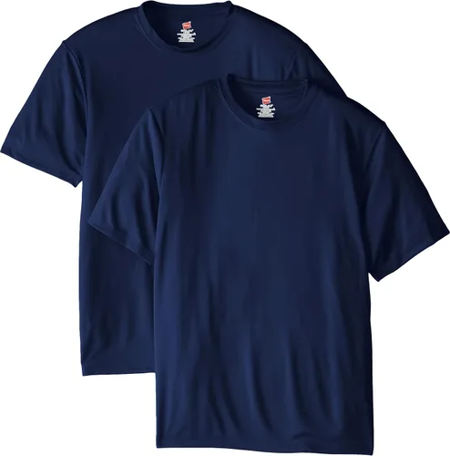 Vista 2 de Hanes Cool DRI - Camiseta deportiva para hombre diseño que absorbe la humedad protección UPF 50 paquete de 2 Púrpura