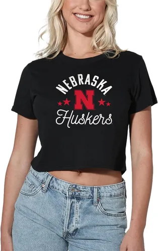 Vista 126 de Colección oficial de camisetas con diseño de mascota desgastada para mujer, color negro Grizzlies del estado de Adams