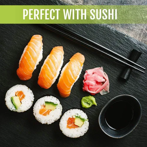 Vista 4 de Best of Thailand Jengibre Rosa Japonés en Escabeche para Sushi Sin MSG 2 Frascos de 12oz de Jengibre Gari Joven Fresco en Rodajas en Escabeche