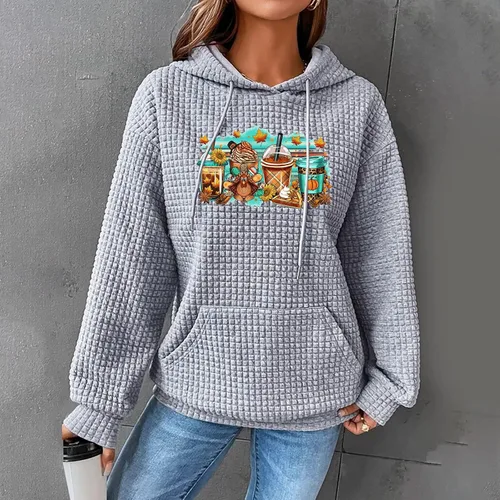 Vista 114 de SHAOBGE Sudaderas con capucha de gran tamaño para mujer, sudaderas con capucha para entrenamiento, suéteres casuales y cómodos trajes de moda