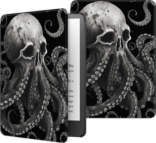 Vista 48 de Funda para Kindle básico de 6 pulgadas (11.ª generación), múltiples ángulos, piel sintética, delgada, con función de encendido y apagado automático