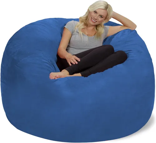 Vista 35 de Chill Sack Bean Bag Funda para silla, 3 pies, microgamuza - Oliva