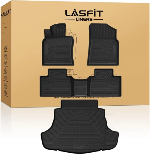 Vista 21 de LASFIT Alfombrillas para Toyota Tacoma 2005-2011 (solo compatible con DoubleCab AutoTran)