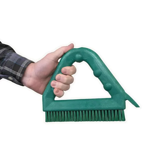Vista 21 de SPARTA Cepillo comercial de plástico para lechada, cepillo de fregar en forma de triángulo con raspador y dos agujeros roscados para fijar el mango