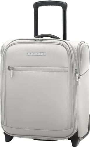 Vista 32 de Verage Equipaje de mano debajo del asiento de 14 pulgadas con ruedas giratorias y puerto de carga USB, maleta con ruedas para aerolíneas, bolsa Negro