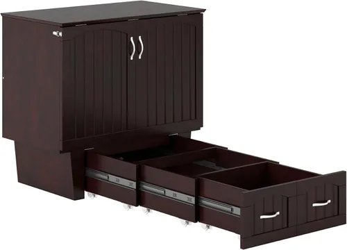 Vista 12 de Atlantic Furniture Nantucket Murphy - Cómoda de cama con estación de carga y colchón, individual, expreso, modelo: AC592141 Espresso