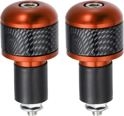 Vista 8 de X AUTOHAUX 1 par 7/8 "0.866 in azul motocicleta manillar extremo agarres barra extremos tapón tapón fibra de carbono patrón para motocicleta