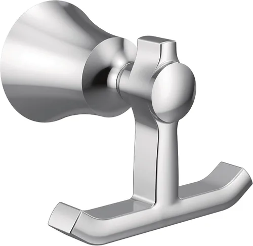 Vista 8 de Moen YB0303BG Gancho doble para bata, oro cepillado