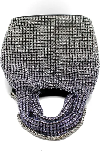 Vista 4 de GSYPS Bolso de mano con diamantes de imitación de cristal para mujer, bolso de mano brillante, bolso de mano de noche, bolso de mano para fiesta