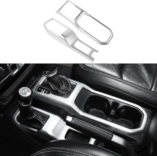 Vista 8 de Consola Central 4WD Panel de Cambio de Marchas y Portavasos para 2018-2024+ Jeep Wrangler JL JLU Gladiator JT (Azul)