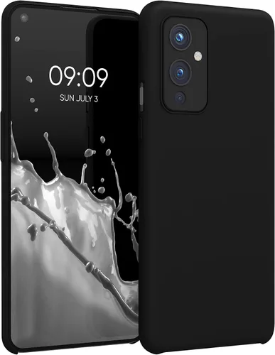 Vista 11 de kwmobile Funda compatible con OnePlus 9 (versión EU/NA) - Funda de silicona TPU con acabado suave - Rosa neón