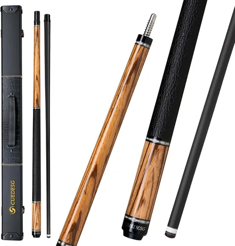 Vista 15 de Palo de Billar de Fibra de Carbono 10.5mm/11.8mm/12.5mm, Palo de Piscina de Baja Deflexión con Empuñadura de Madera Rara, Palo de Billar Profesional
