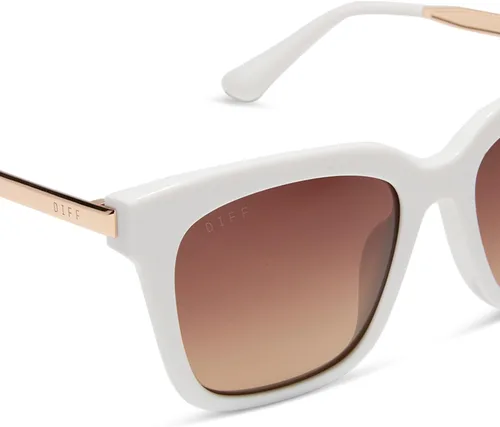Vista 2 de DIFF Bella - Lentes de sol cuadrados para mujer con protección UV400, diseño de moda, incluye estuche de viaje