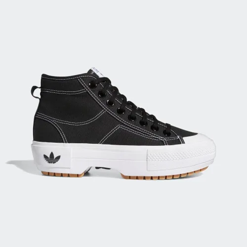 Vista 2 de adidas Nizza Trek - Tenis para mujer, color negro, talla 7, Negroblancogoma