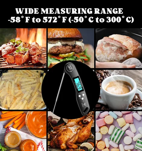 Vista 5 de Meat Thermometer, Instant Read Dial Thermometers for Cooking Black 2 Pack