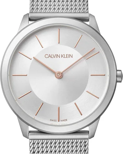 Vista 8 de Calvin Klein Minimal Reloj de pulsera de malla y segmentos para mujer
