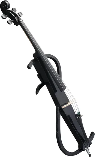 Vista 8 de Kit de violonchelo eléctrico de tamaño completo para adultos, principiantes, juego completo de violonchelo 4/4 con bolsa portátil, arco, colofonia
