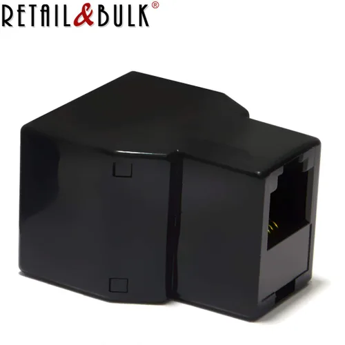Vista 6 de Divisor de conector de teléfono para teléfono fijo RJ11 6P4C adaptador de 2 vías (1 divisor + cable de 2.5 pulgadas)