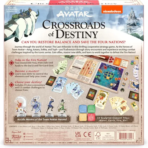 Vista 2 de Funko Avatar: The Last Airbender Crossroads of Destiny Juego de mesa para 2-4 jugadores de 10 años en adelante