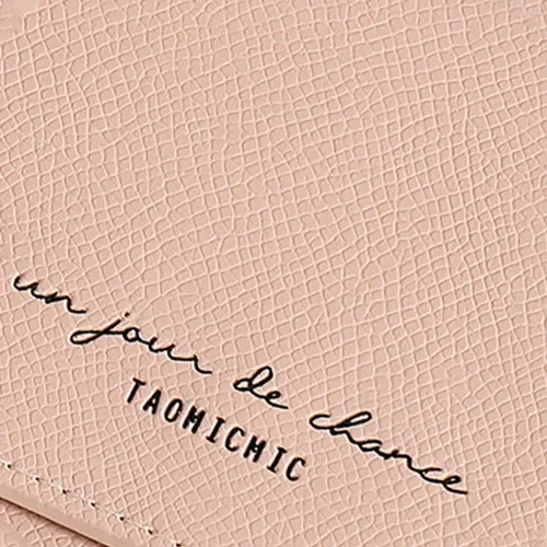 Vista 6 de Monedero mini estuche para mujer, billetera con bolsillo con cremallera y tarjetero frontal, organizador de moda delgada, Rojo -, Estilo mini