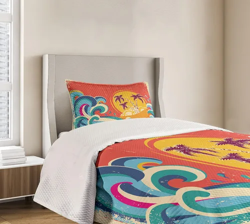 Vista 6 de Lunarable - Colcha multicolor disponible en diferentes tamaños y con diferentes estampados