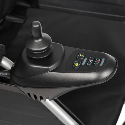 Vista 4 de 4 piezas de botón de palanca de mando para silla de ruedas, perilla y polaina, perilla negra de botón para silla de ruedas eléctrica, scooter