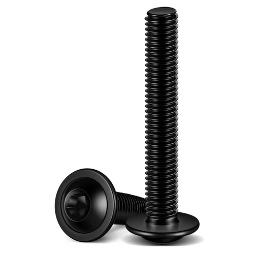 Vista 13 de M3-0.5 x 8 mm Tornillos de cabeza de botón con brida, tornillos de cabeza de zócalo, acero inoxidable 18-8 (304), acabado brillante, rosca completa