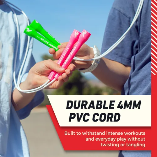Vista 4 de Buy Jump Ropes Cuerda para saltar diseño de regaliz con mango corto Rojo/Azul
