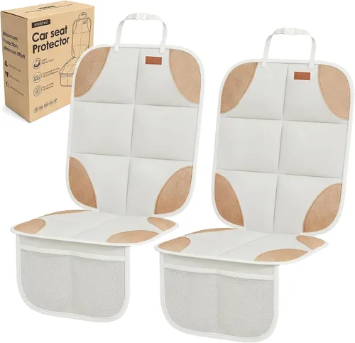 Vista 11 de SMART ELF Protector de Asiento de Automóvil, Paquete de 2 Protectores de Asiento Protegen Asientos Infantiles con el Acolchado Más Grueso y Respaldo
