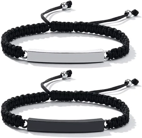 Vista 89 de Pulsera de urna personalizada para cenizas, recuerdos de joyería de cremación para mujeres y hombres, pulsera ajustable de cuerda tejida hecha a