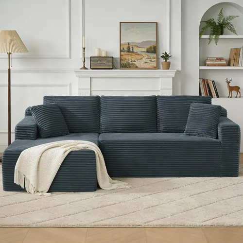 Vista 16 de Tmsan Sofá de 3 plazas sin hueso de 80.7 pulgadas para sala de estar con portavasos y asiento profundo de 26 pulgadas, bolsillos laterales, sofá