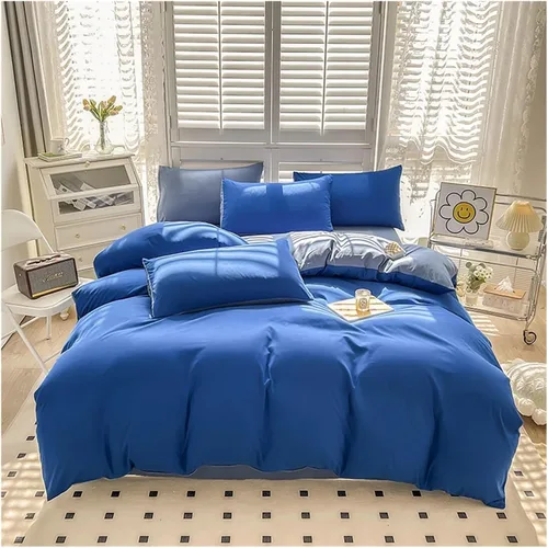 Vista 9 de Cama, Queen/L Negro Color Sólido Algodón Funda Nórdica Funda Nórdica