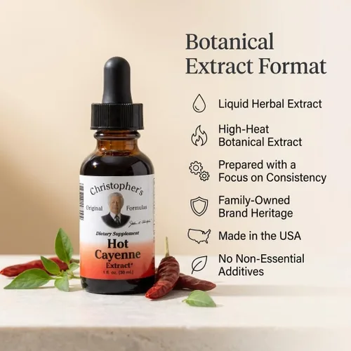 Vista 9 de Christopher's Original Formulas Extracto de Cayena Caliente, 1 fl oz - Suplemento herbario natural