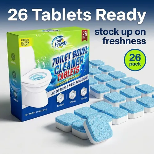 Vista 7 de True Fresh - Tabletas limpiadoras para inodoro, paquete de 26, seguras para sépticas, aroma oceánico