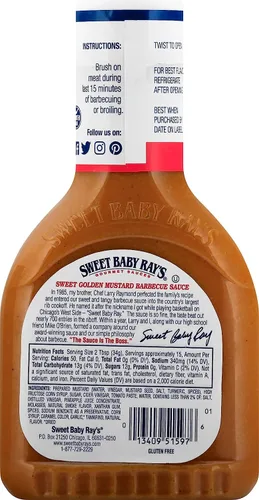 Vista 4 de Sweet Baby Ray's Variety, 1 salsa de barbacoa Sweet Baby Ray's, mostaza dorada dulce, 18 onzas, 1 aderezo Ken's Steak House Buttermilk Ranch, 16