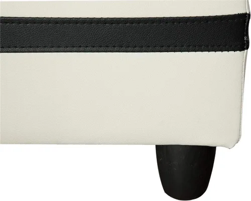 Vista 8 de F095XX-Cuero Negro y blanco marfil