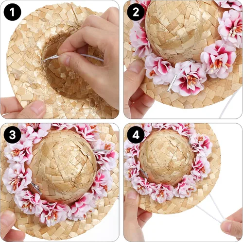 Vista 6 de SUPVOX 50 cuerdas elásticas de púas redondas elásticas con púas de metal para manualidades, sombreros de fiesta, máscara, encuadernación de libros