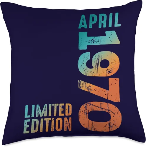 Vista 4 de Awesome Limited Edition April 1970 Retro 1970 Vintage 1970 Throw Pillow