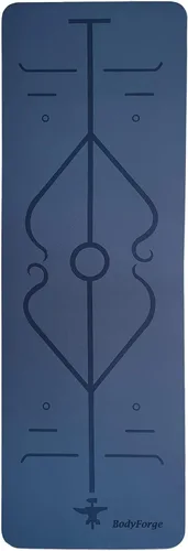 Vista 9 de BodyForge - Tapete de yoga grueso de 0.315 pulgadas, elastómero termoplástico, ecológico, con marcas de alineación, antideslizante, extra gruesa