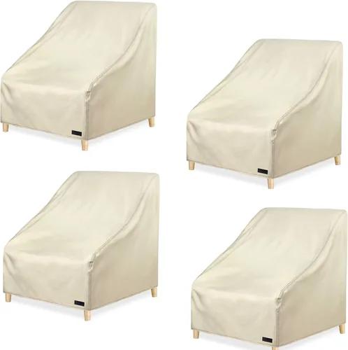 Vista 14 de NettyPro Fundas apilables para sillas de patio, impermeables, para muebles de patio al aire libre, se adapta a sillas apilables de 4 a 6 sillas