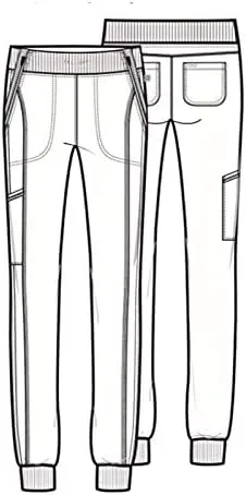 Vista 4 de Jogger Scrub Pants for Women 4-Way Stretch with Mid Rise, Cargo Pocket, Superior Performance, and Comfort CK110A