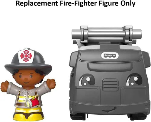 Vista 2 de Pieza de repuesto para Fisher-Price Little People to The Rescue FireTruck Playset - GGT34 ~ Figura de repuesto para luchador de incendios
