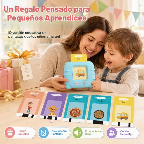 Vista 6 de Tarjetas didácticas parlantes para niños pequeños de 1, 2, 3, 4, 5 años, 224 palabras visuales, juguetes de aprendizaje de idiomas Montessori