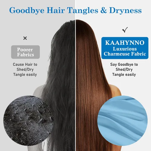 Vista 117 de Gorro de satén de seda ajustable para envolver el cabello para dormir, gorro de dormir de doble capa, turbante nocturno para cabello largo y rizado