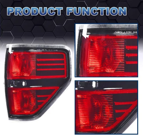 Vista 7 de PIT66 Luces Traseras Ensamble de Lámpara de Luz Trasera, Compatible con Ford F150 2009 2010 2011 2012 2013 2014, Ensamble Trasero de Pickup SVT, 1