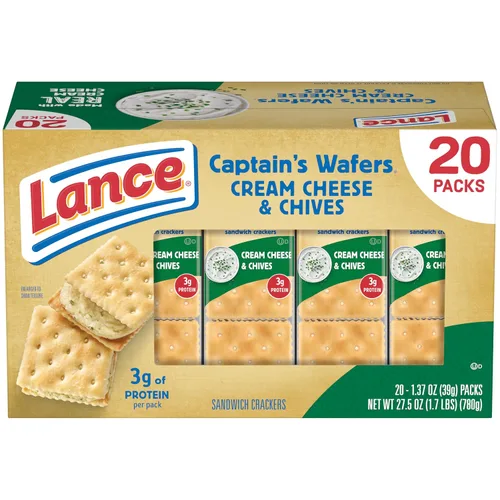 Vista 18 de Lance - Galletas saladas tipo sándwich, Captain's Wafers, paquete variado, 10 paquetes individuales, 6 sándwiches en cada uno