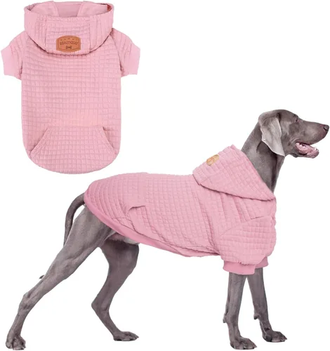 Vista 32 de BEAUTYZOO - Sudadera con capucha para perros con agujero para correa y bolsillo, suéteres para perros pequeños, medianos y grandes, niños y niñas