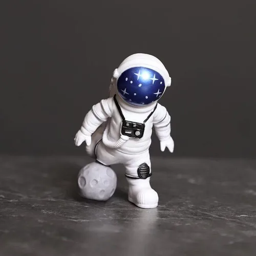Vista 3 de Figura de astronauta de resina, estatua, escultura de astronauta, escultura de astronauta, juguetes educativos, adornos de astronauta